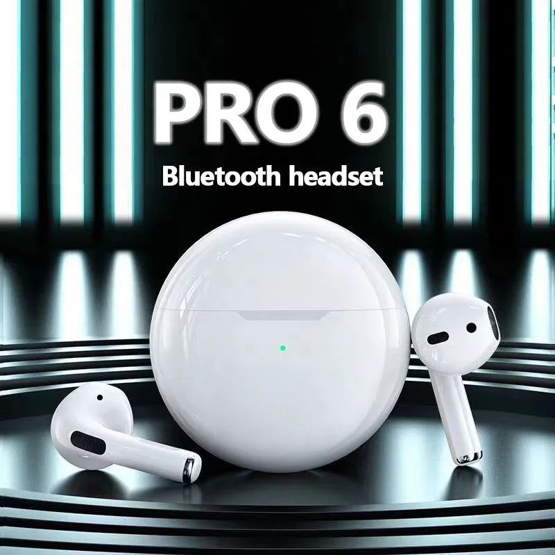 Fone de Ouvido Sem Fio Pro 6 TWS - Bluetooth 5.0